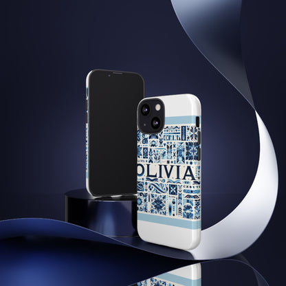 Vibrant 3D Wrap Protective Phone Case in Blue Floral Design for Stylish Protection Compatible with iPhone 13, 14, 15 & 16 – all models including Pro, Pro Max & Plus