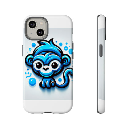 Vibrant 3D Wrap Protective Phone Case with Fun Blue Monkey Design – Stylish Accessory for Men and Women – Compatible with iPhone 13, 14, 15 & 16 – All Models Including Pro, Pro Max & Plus