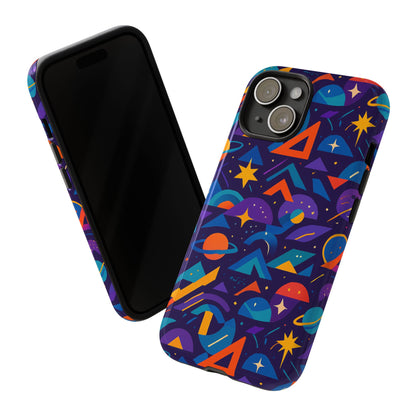 Vibrant Geometric 3D Wrap Protective Phone Case for Unique Accessories Lovers Compatible with iPhone 13, 14, 15 & 16 – all models including Pro, Pro Max & Plus