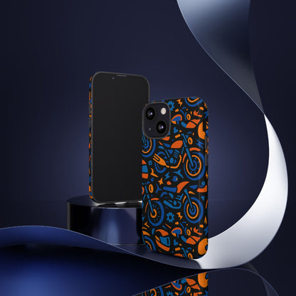 Vibrant Motorcycle Phone Case in Multicolour Design for Stylish Protection Compatible with iPhone 13, 14, 15 & 16 – All Models Including Pro, Pro Max & Plus
