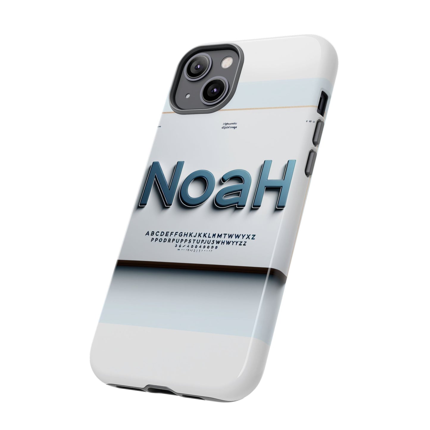 stylish 3d text phone case with modern design in blue – trendy protection for individuals – compatible with iphone 13, 14, 15 & 16 – all models including pro, pro max & plus