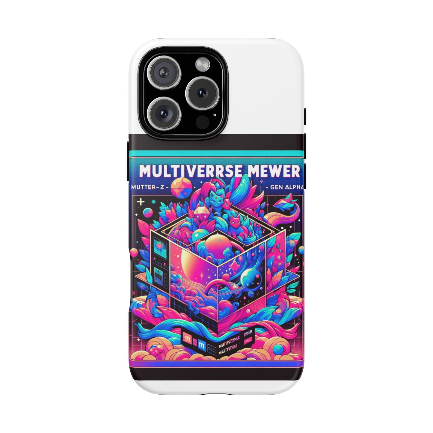 multiverse mewer 3d wrap protective phone case for anime and comic lovers