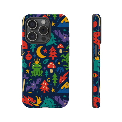 Vibrant 3D Wrap Protective Phone Case with Playful Fantasy Design for Unique Smartphone Accessories Compatible with iPhone 13, 14, 15 & 16 – all models including Pro, Pro Max & Plus