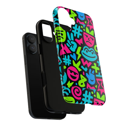 Vibrant Emoji Pattern Protective Phone Case Colourful 3D Design Stylish Protection for Unisex Smartphones Compatible with iPhone 13, 14, 15 & 16 – all models including Pro, Pro Max & Plus