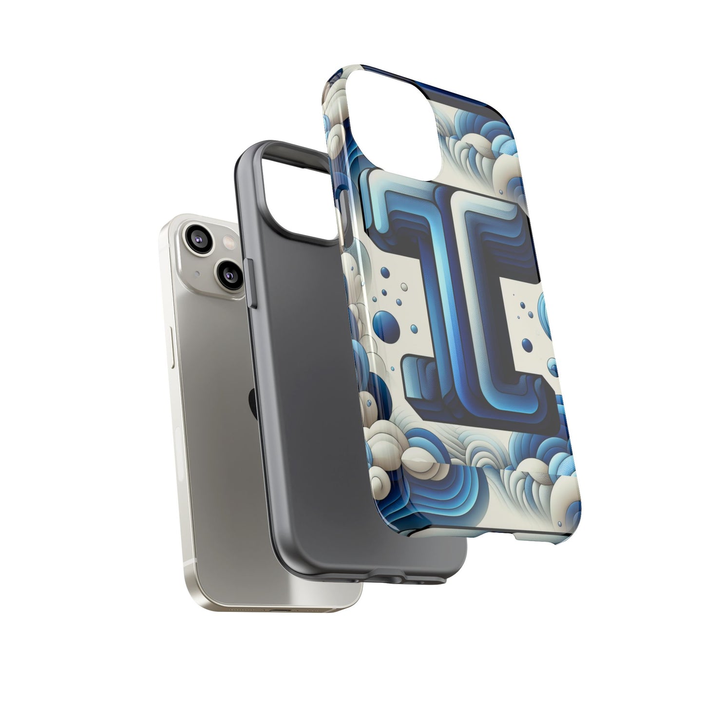 blue alphabet t phone case with 3d wrap design for kids and teens shockproof tpu cover with vivid colours and anime-inspired graphics