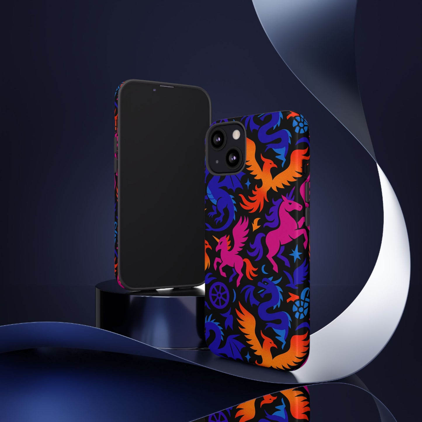 vibrant 3d fantasy design protective phone case for stylish protection compatible with iphone 13, 14, 15 & 16 – all models including pro, pro max & plus