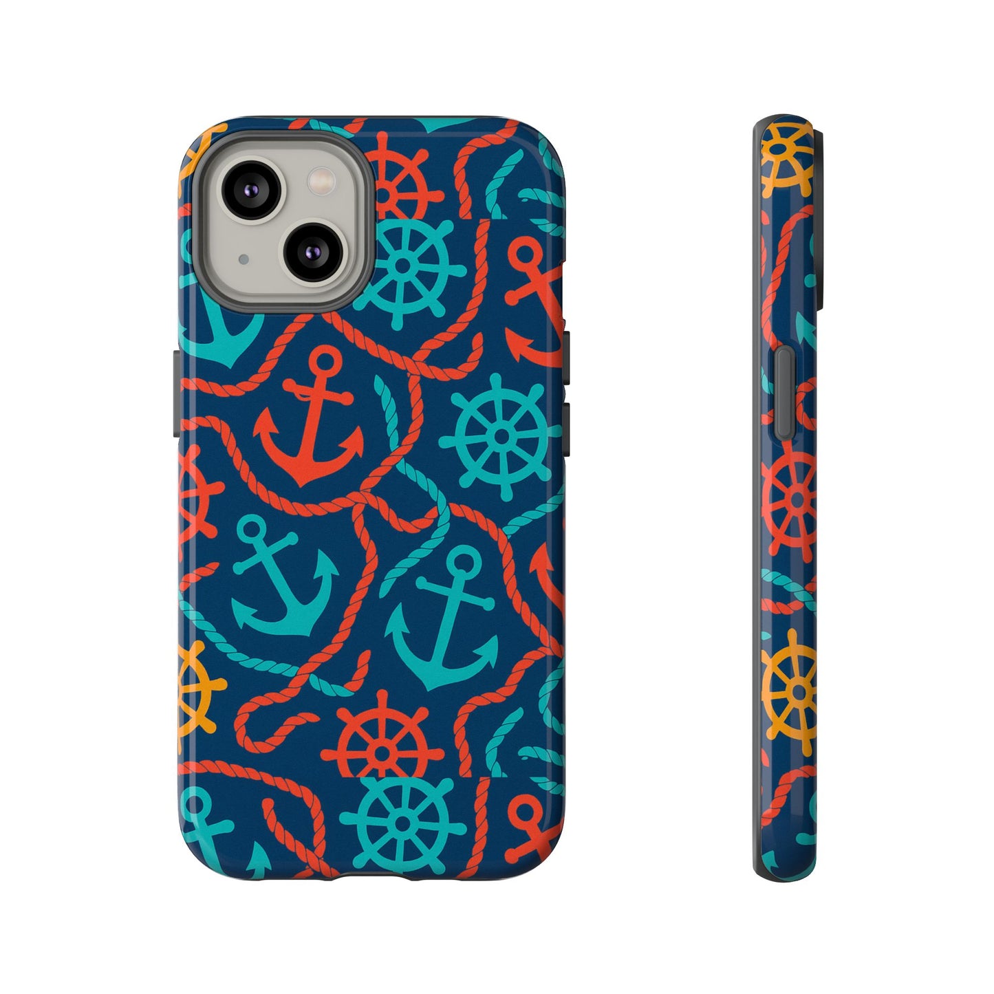 nautical multicolour 3d wrap protective phone case for unique style and robust protection compatible with iphone 13, 14, 15 & 16 – all models including pro, pro max & plus