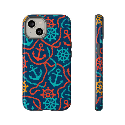 Nautical Multicolour 3D Wrap Protective Phone Case for Unique Style and Robust Protection Compatible with iPhone 13, 14, 15 & 16 – all models including Pro, Pro Max & Plus