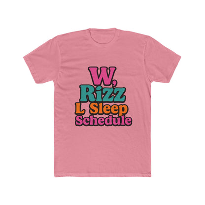 W, Rizz, L Sleep Schedule Meme Unisex T-Shirt - Fun Multicolor Graphic Tee for Men and Women, Perfect Gift for Meme Lovers