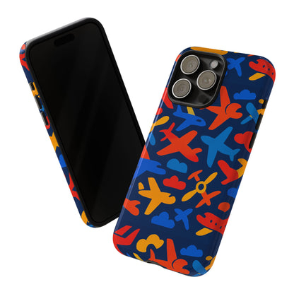 Vibrant 3D Wrap Protective Phone Case with Colourful Aviation Design for Stylish Protection Compatible with iPhone 13, 14, 15 & 16 – all models including Pro, Pro Max & Plus