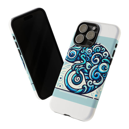 Vibrant 3D Wrap Protective Phone Case with Playful Chameleon Design in Blue – Unique Accessory for Self-Expression Compatible with iPhone 13, 14, 15 & 16 – all models including Pro, Pro Max & Plus