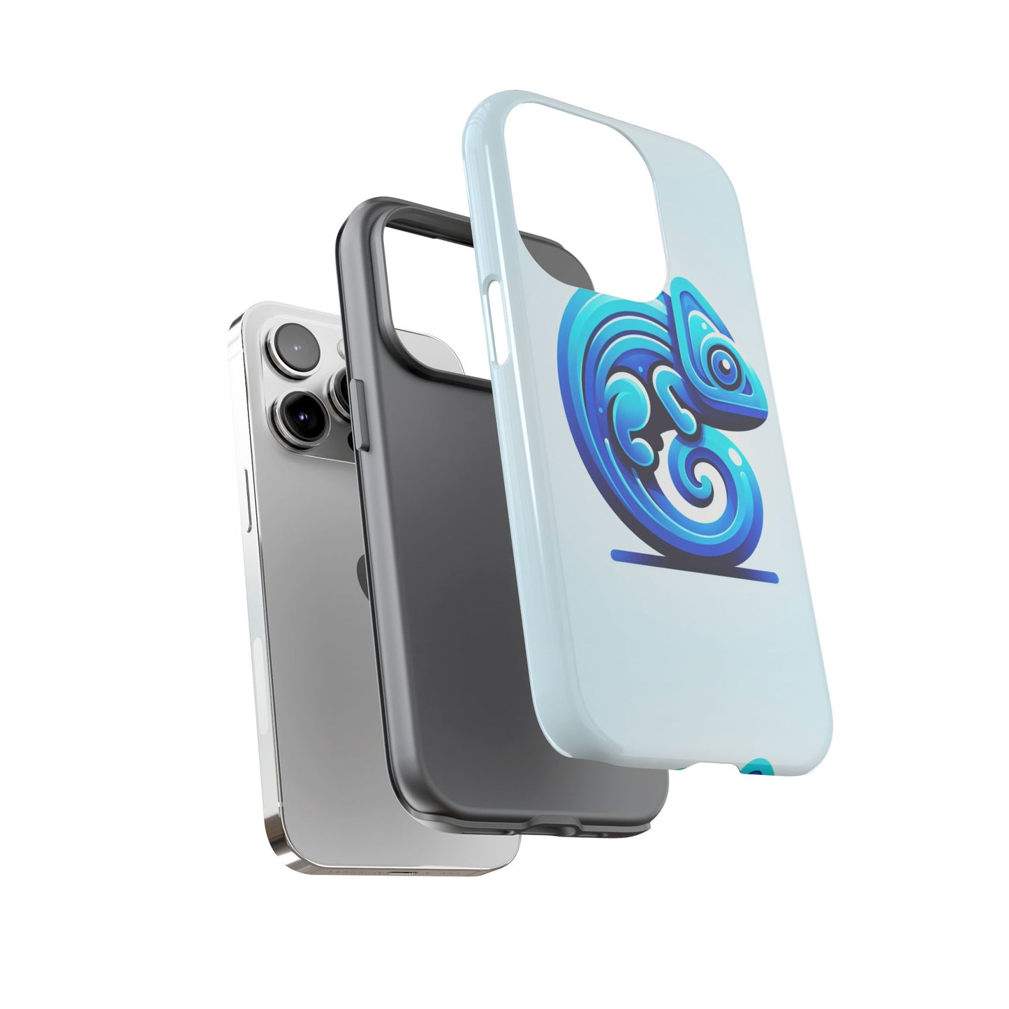 cool blue animal create 6 phone case with 3d wrap shockproof tpu cover for kids and teenagers, anime and comic inspired design