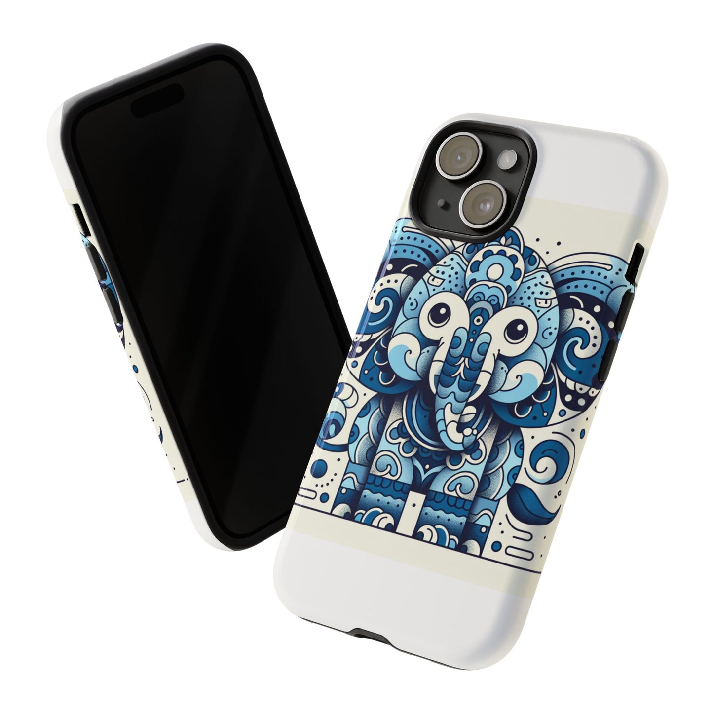 vibrant 3d elephant print protective phone case with colourful graphic design – stylish accessory compatible with iphone 13, 14, 15 & 16 – all models including pro, pro max & plus