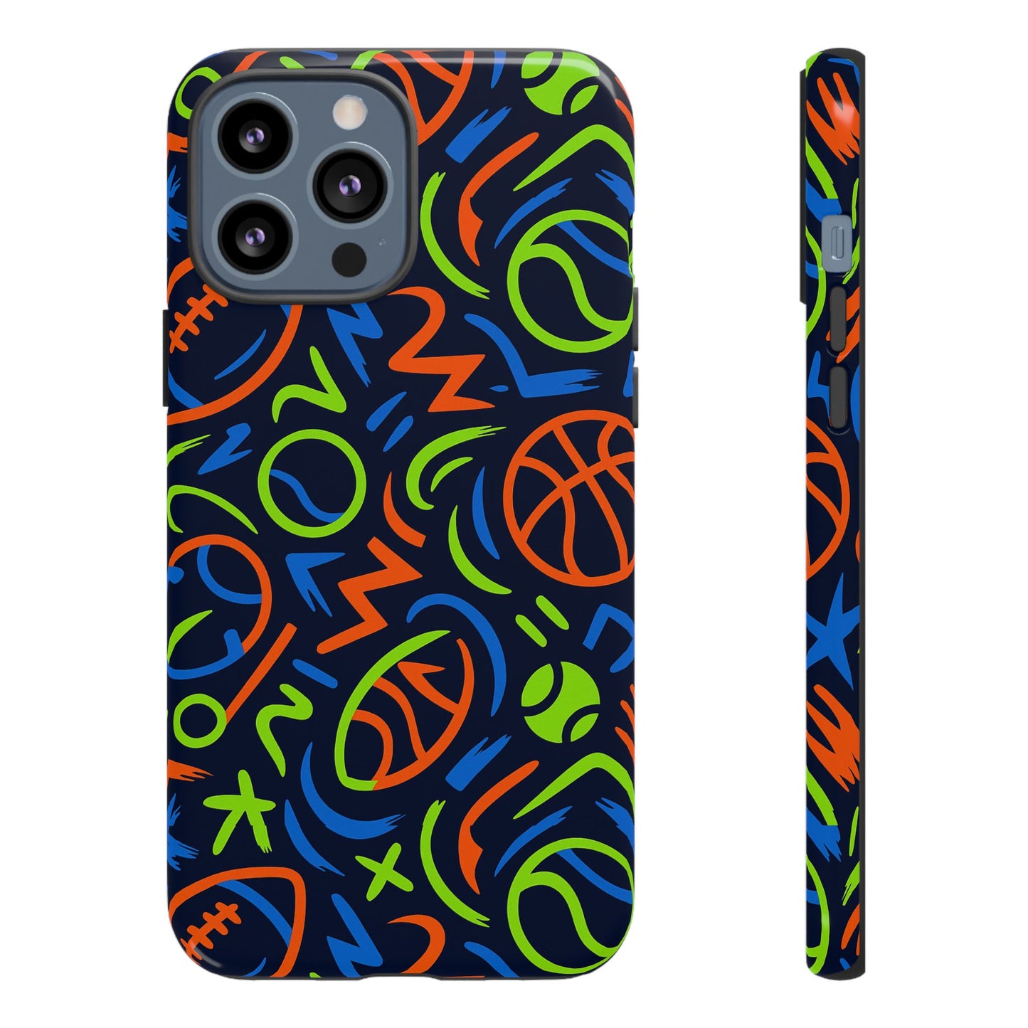 vibrant 3d wrap protective phone case with colourful sports design for unique style and expression compatible with iphone 13, 14, 15 & 16 – all models including pro, pro max & plus