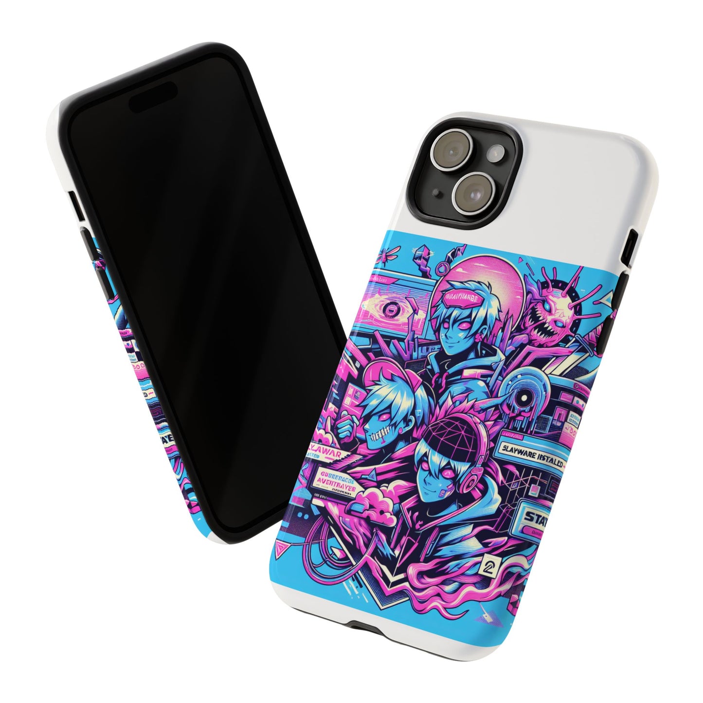 slayware installed protective phone case with 3d wrap design for anime and comic culture lovers