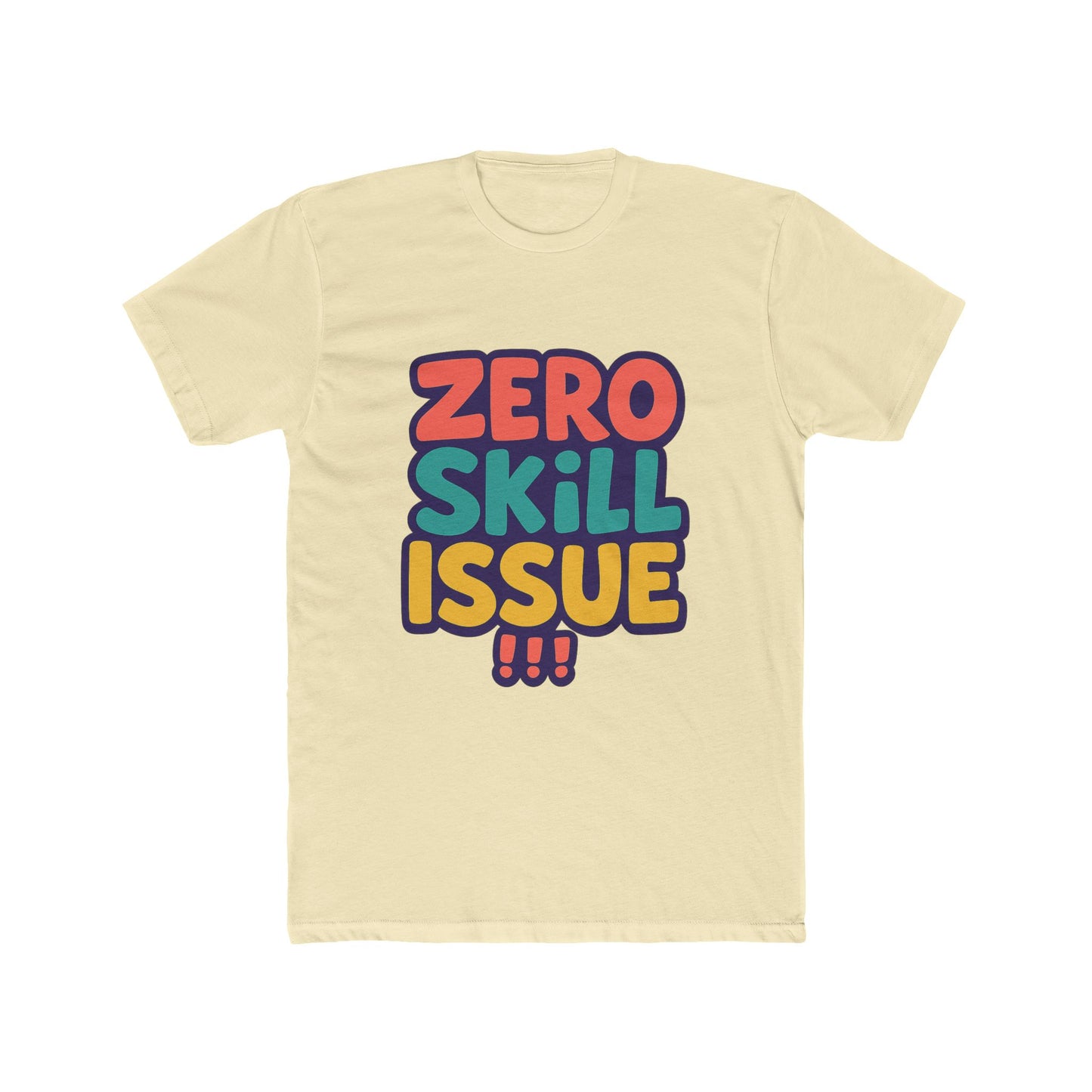 zero skill issue multicolor meme unisex t-shirt – fun graphic tee for casual everyday wear