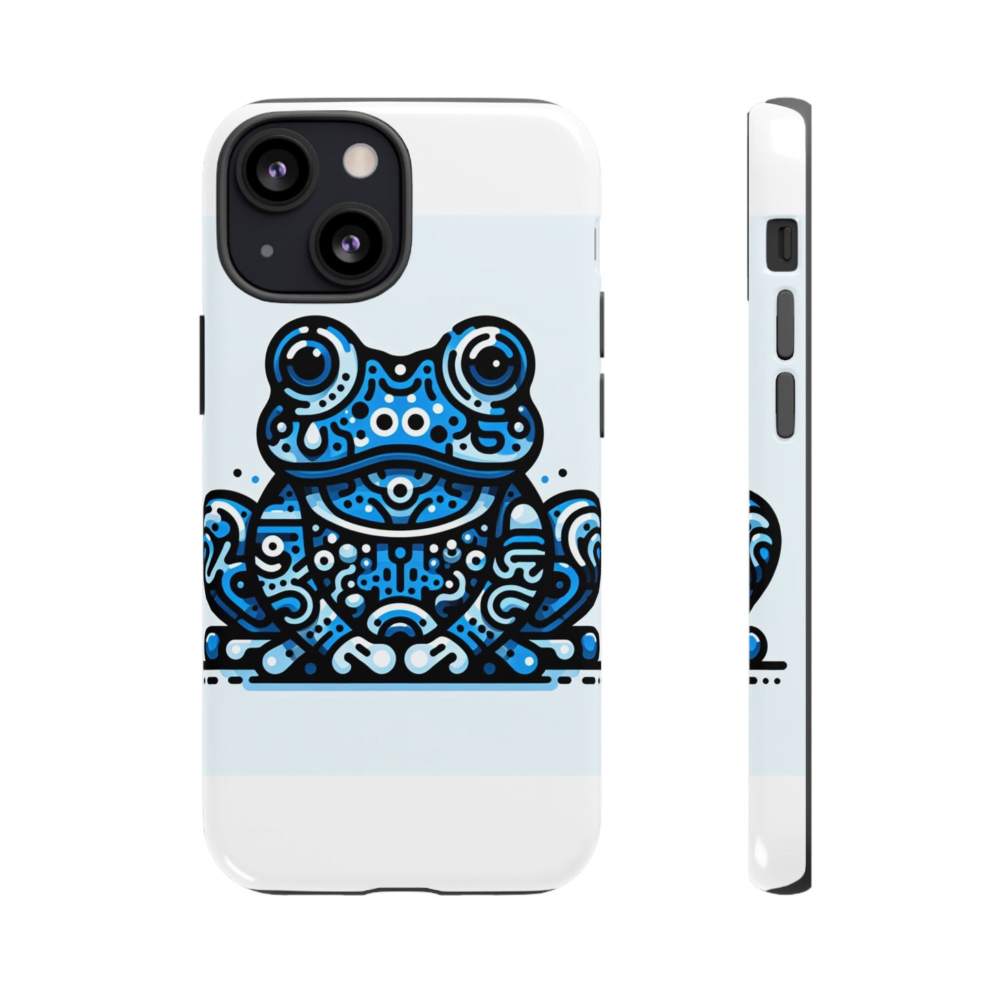 vibrant 3d blue animal print protective phone case for bold individuals – stylish protection compatible with iphone 13, 14, 15 & 16 – all models including pro, pro max & plus