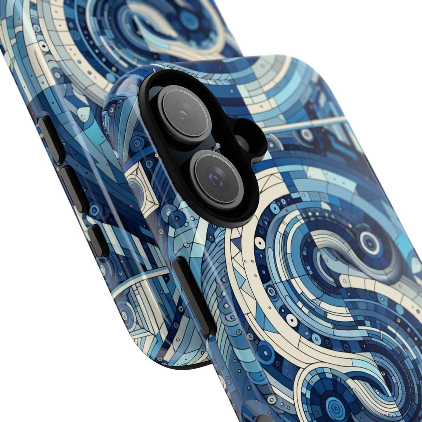 blue alphabet s phone case for samsung and iphone shockproof protective cover with 3d wrap design and vibrant print