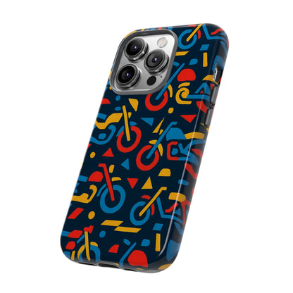 Multicolour Motorcycle Phone Case – Vibrant Art Design for Stylish Protection – Compatible with iPhone 13, 14, 15 & 16 – All Models Including Pro, Pro Max & Plus