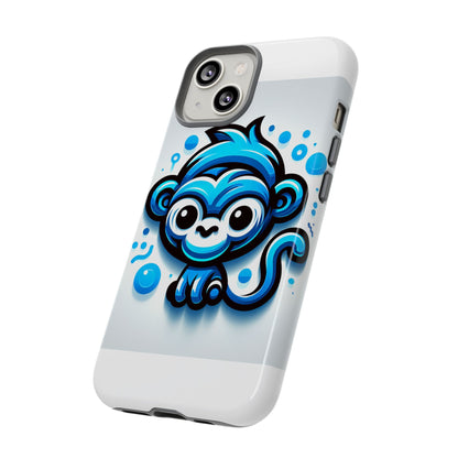 Vibrant 3D Wrap Protective Phone Case with Fun Blue Monkey Design – Stylish Accessory for Men and Women – Compatible with iPhone 13, 14, 15 & 16 – All Models Including Pro, Pro Max & Plus