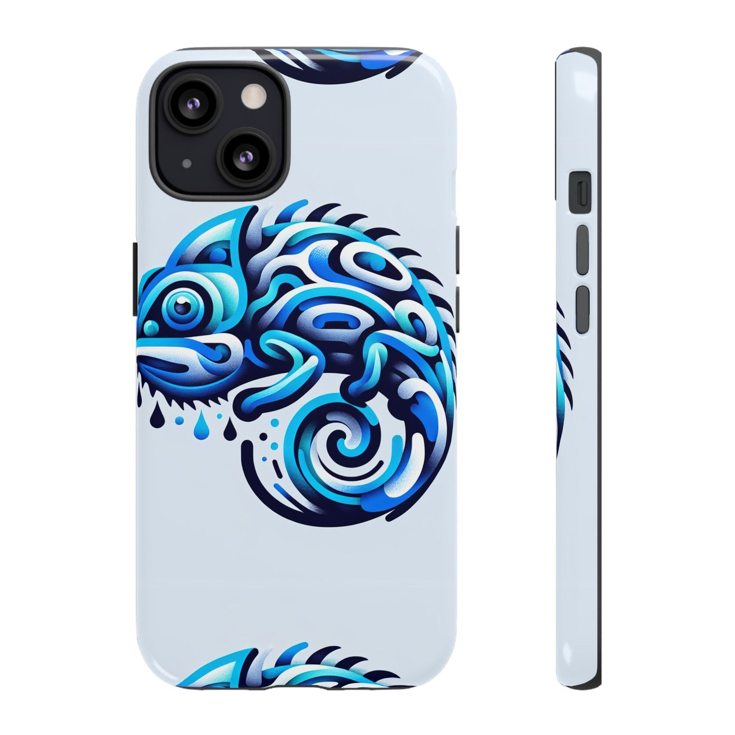 blue animal create 5 phone case with vibrant 3d wrap design, shock absorption, uv protection, for stylish and durable smartphone protection