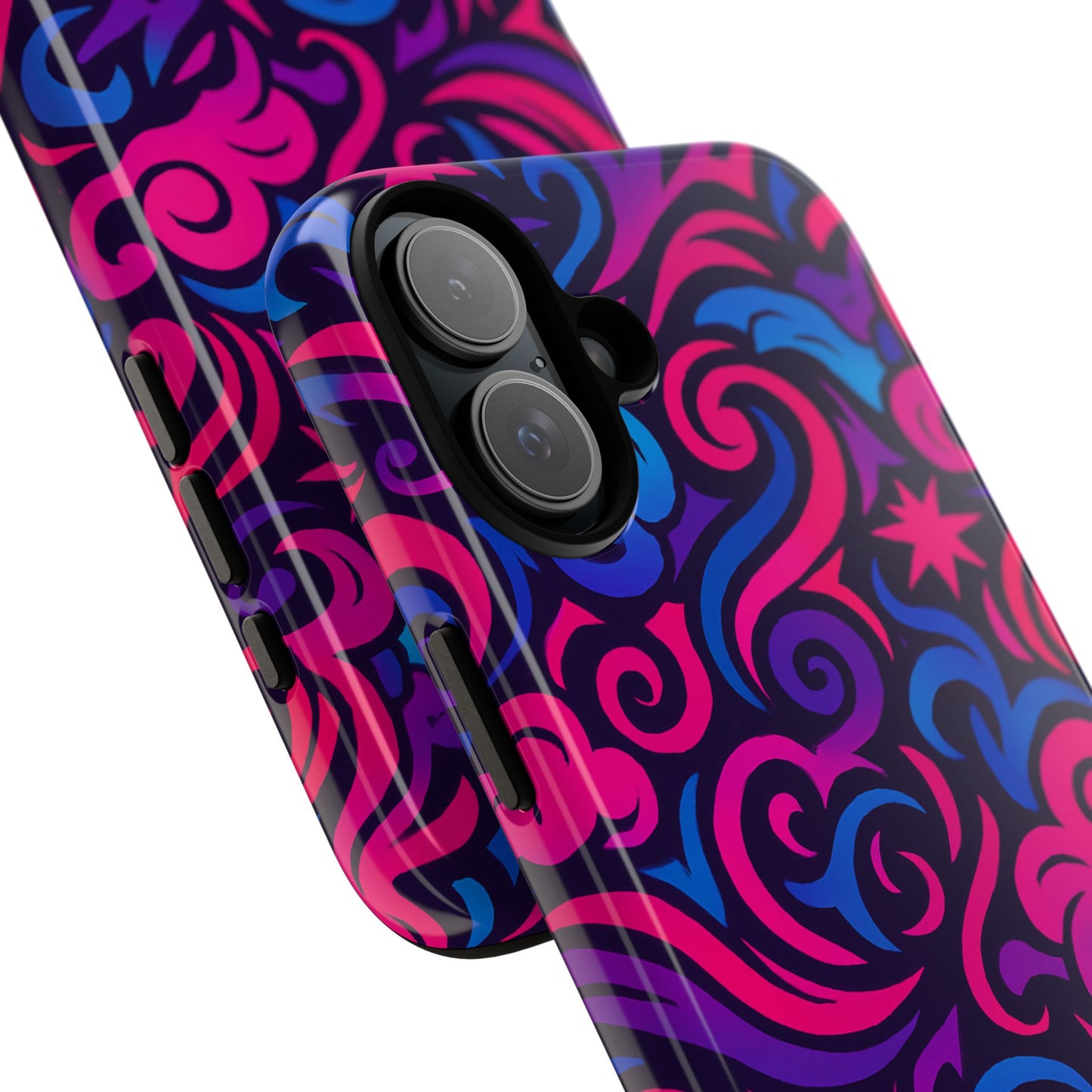 vibrant 3d abstract swirl phone case for creative individuals – stylish protection for smartphones compatible with iphone 13, 14, 15 & 16 – all models including pro, pro max & plus