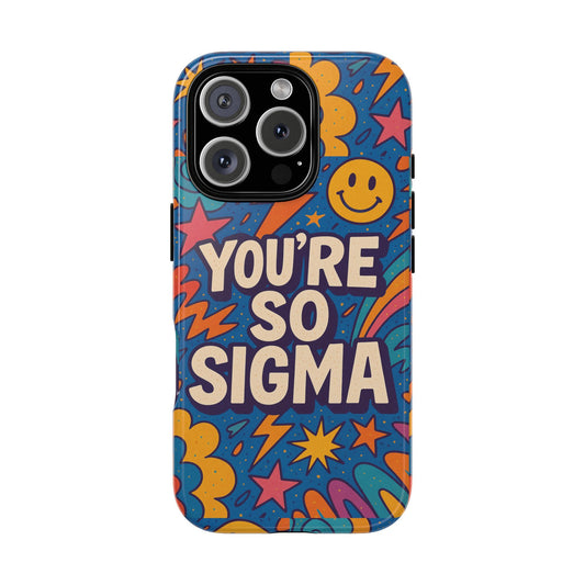 Sigma Vibes Phone Case - Colorful Fun Design for Trendsetters, Durable Protection, Lightweight, Vibrant Graphics, Ideal Gift for Friends and Family, Perfect for Active Lifestyle