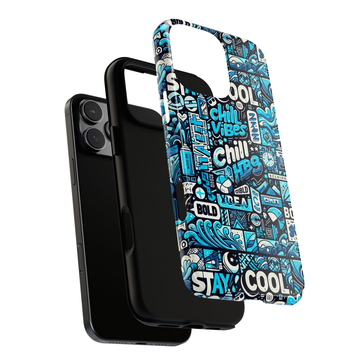 vibrant 3d wrap protective phone case with colourful chill vibes design – unique style accessory for self-expression compatible with iphone 13, 14, 15 & 16 – all models including pro, pro max & plus