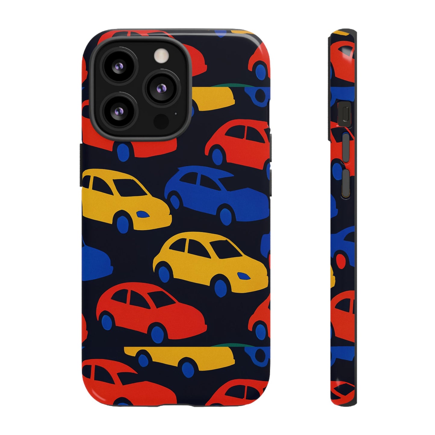 multicolour 3d car design protective phone case stylish accessory for unique expression compatible with iphone 13, 14, 15 & 16 – all models including pro, pro max & plus