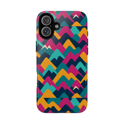 Vibrant 3D Geometric Protective Phone Case for Unisex, Stylish Smartphone Accessory with Playful Design, Compatible with iPhone 13, 14, 15 & 16 – all models including Pro, Pro Max & Plus