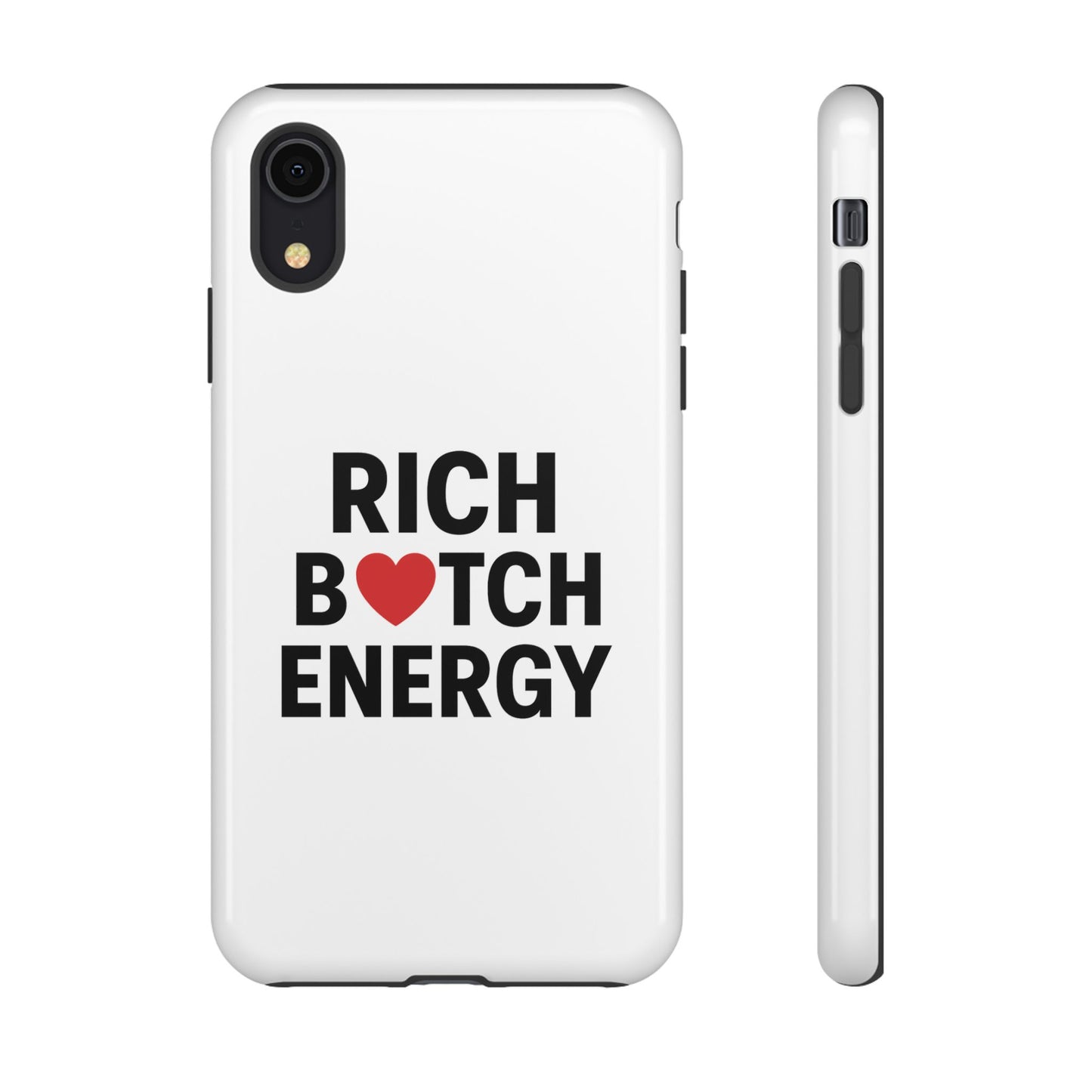rich bitch energy phone case - tough, stylish protection for confident individuals