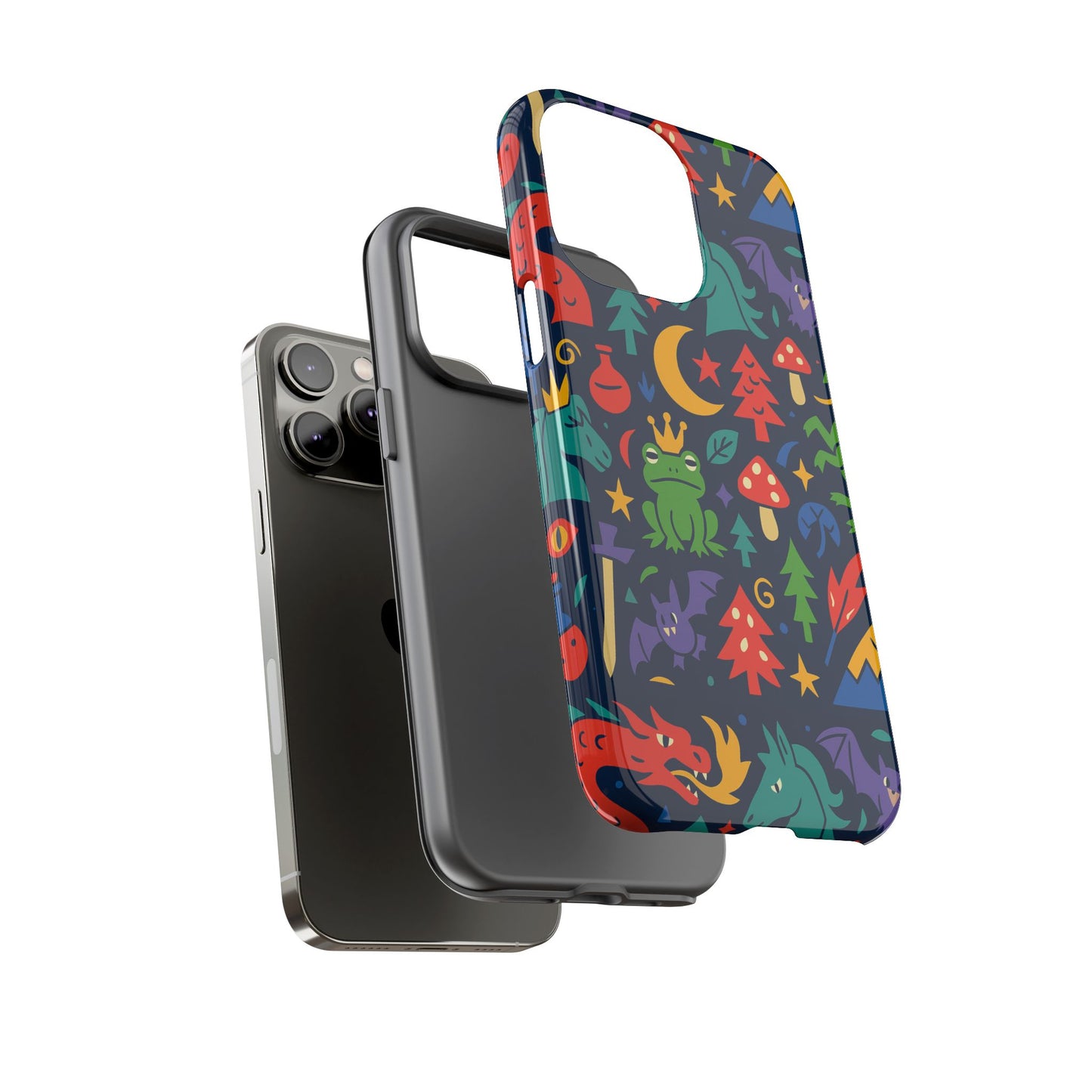 vibrant 3d wrap protective phone case with playful fantasy design for unique smartphone accessories compatible with iphone 13, 14, 15 & 16 – all models including pro, pro max & plus