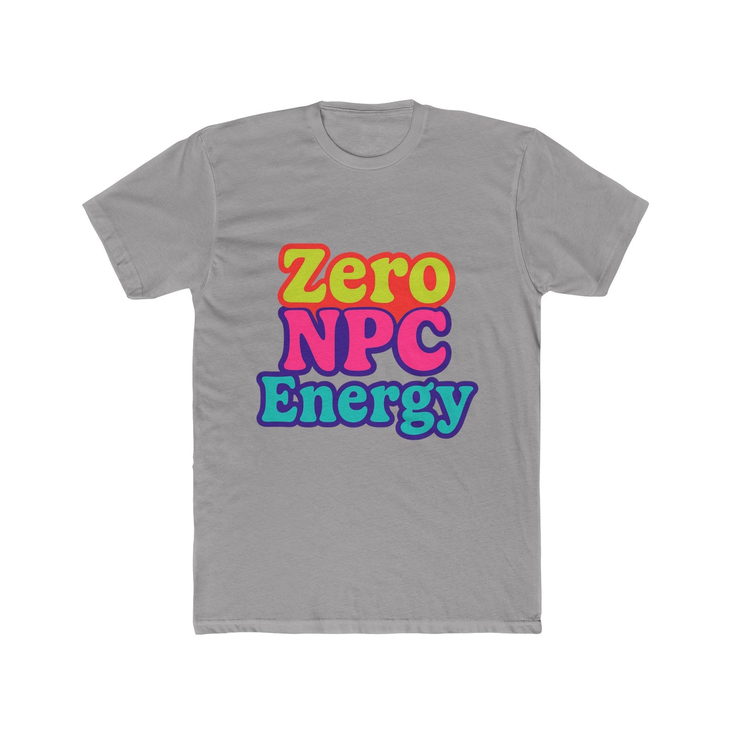 zero npc energy unisex t-shirt - multicolor 1 - ideal for gamers and video game enthusiasts