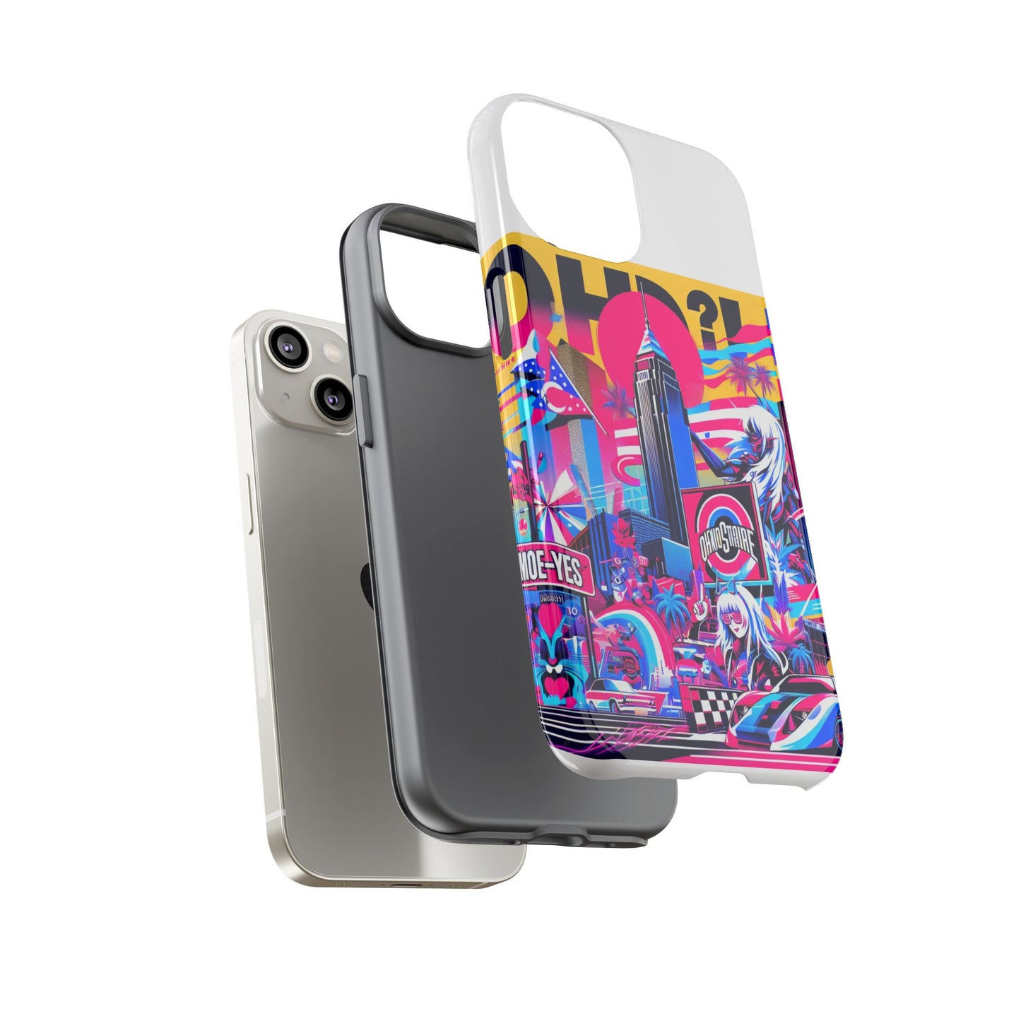 ohio more like oh-yes protective phone case for smartphones, 3d wrap design, uv protected, shock absorbing, ideal gift for anime and comic lovers