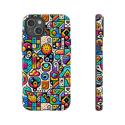 Pattern Image 9 Vibrant Shockproof Phone Case for Anime and Comic Fans with Bold Geometric Design, Durable Finish, and Impact Protection Compatibility with iPhone 13, 14, 15 & 16 – all models including Pro, Pro Max & Plus