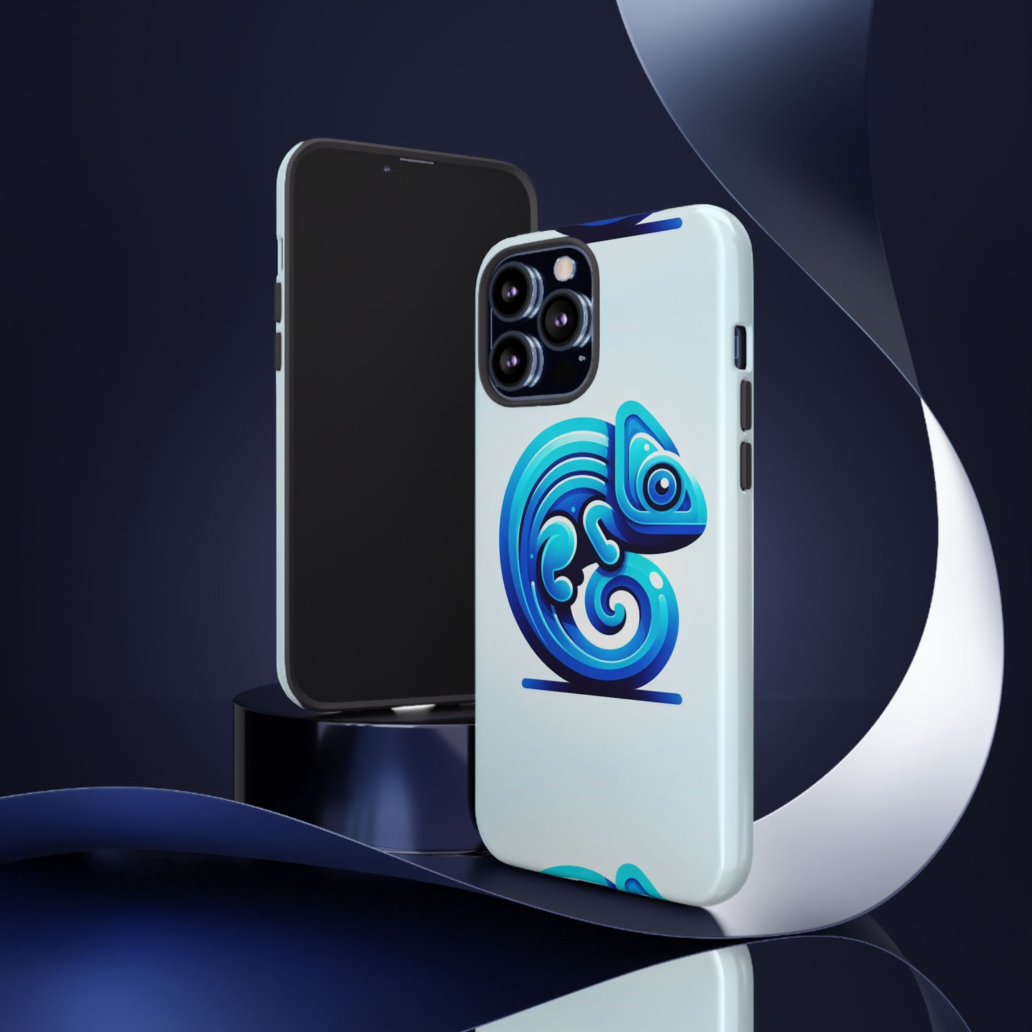 cool blue animal create 6 phone case with 3d wrap shockproof tpu cover for kids and teenagers, anime and comic inspired design
