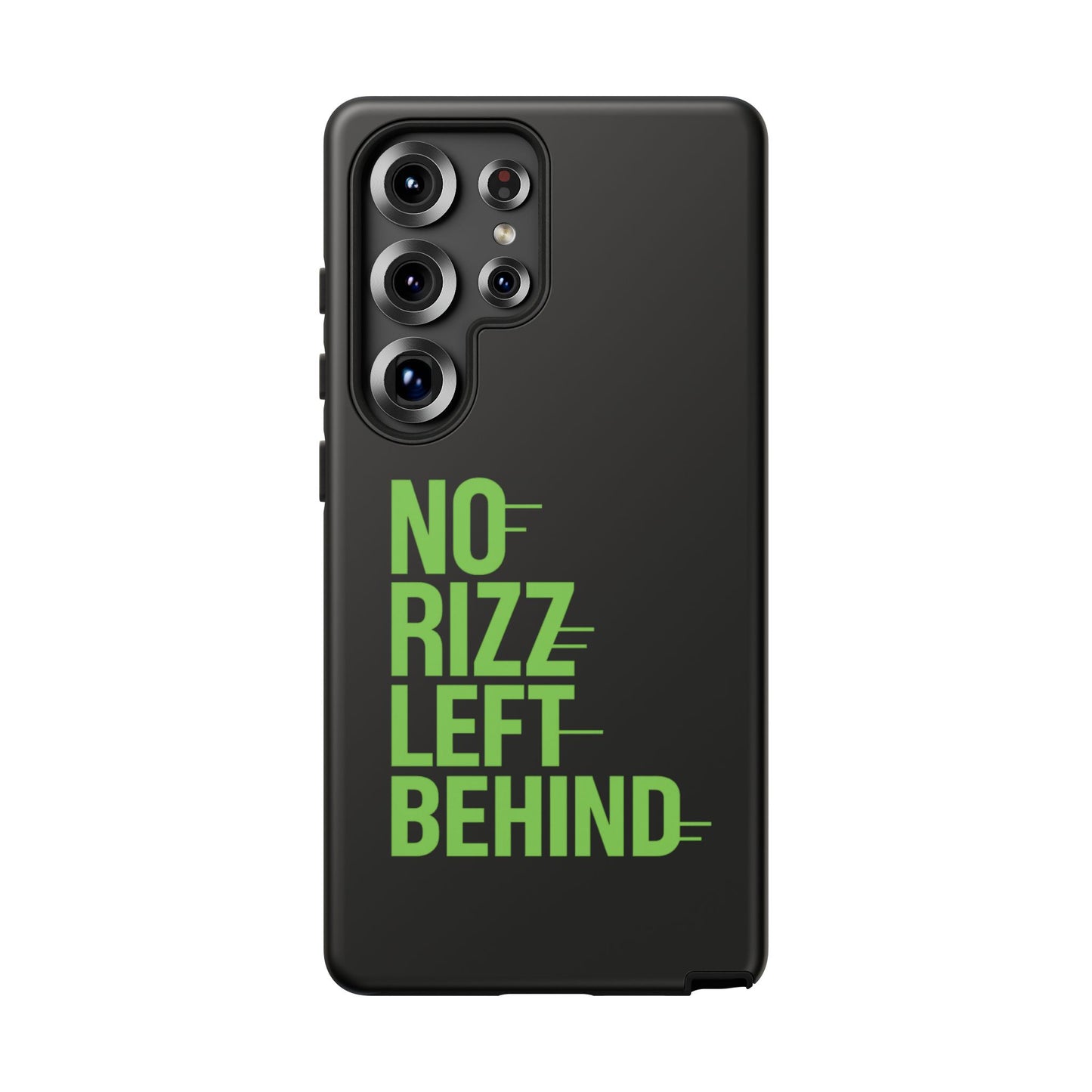 tough phone case - no rizz left behind, durable protection, shock absorbent, stylish design, perfect gift for adults, supports wireless charging, uv protected, lightweight accessory