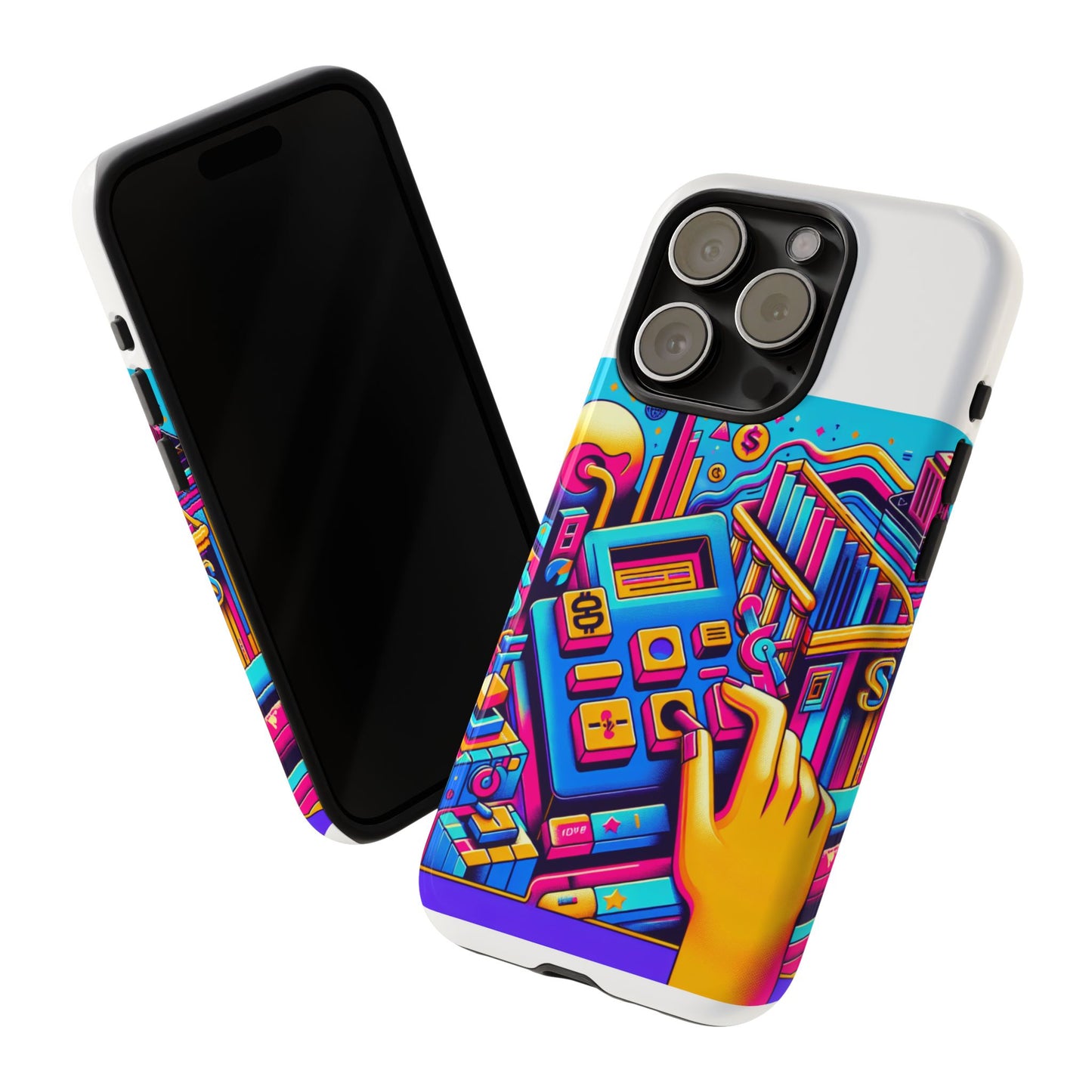 fantum finance dept protective phone case, 3d wrap design, durable silicone liner, uv protected, ideal gift for tech enthusiasts and anime lovers