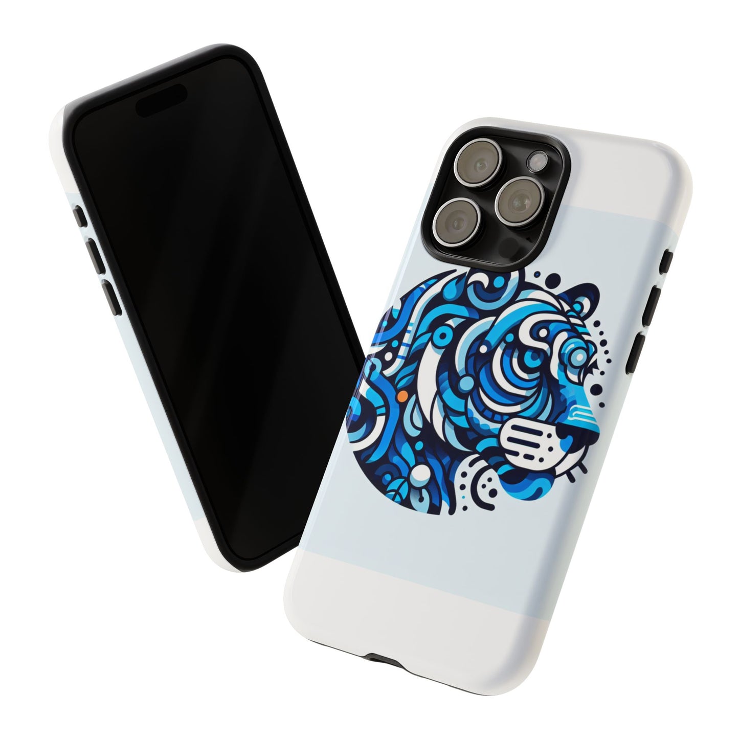 vibrant 3d wrap protective phone case with unique blue lion design for stylish expression and fun accessories compatible with iphone 13, 14, 15 & 16 – all models including pro, pro max & plus