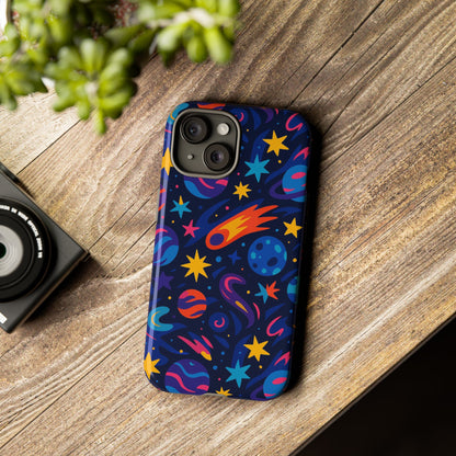 Vibrant 3D Space Design Protective Phone Case for Stylish Protection and Self-Expression Compatible with iPhone 13, 14, 15 & 16 – all models including Pro, Pro Max & Plus