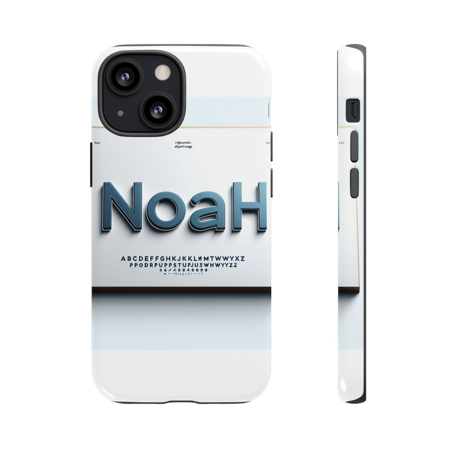 stylish 3d text phone case with modern design in blue – trendy protection for individuals – compatible with iphone 13, 14, 15 & 16 – all models including pro, pro max & plus
