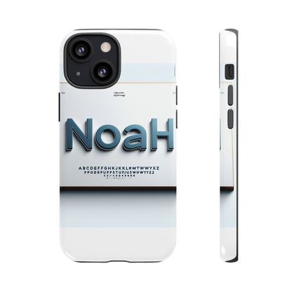 Stylish 3D Text Phone Case with Modern Design in Blue – Trendy Protection for Individuals – Compatible with iPhone 13, 14, 15 & 16 – All Models Including Pro, Pro Max & Plus