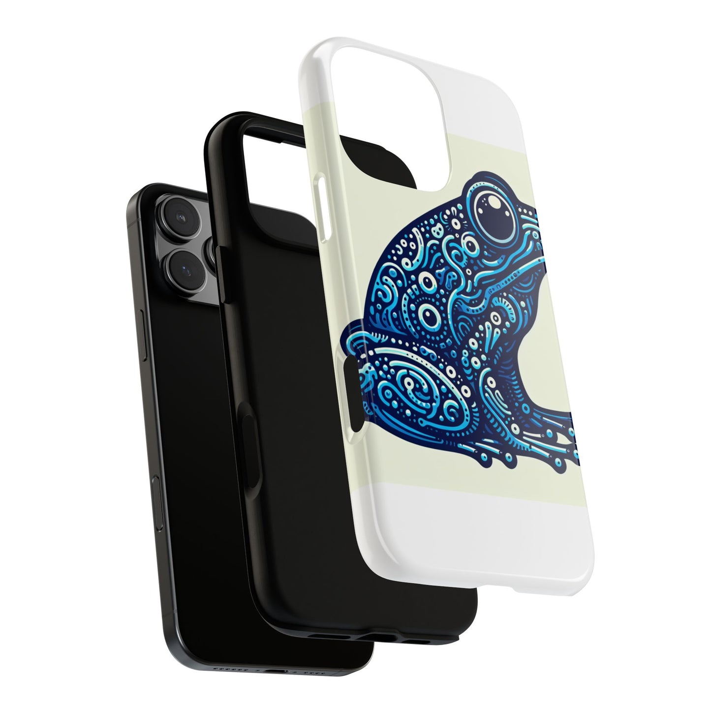 vibrant 3d blue frog design protective phone case for trendsetters – stylish protection compatible with iphone 13, 14, 15 & 16 – all models including pro, pro max & plus