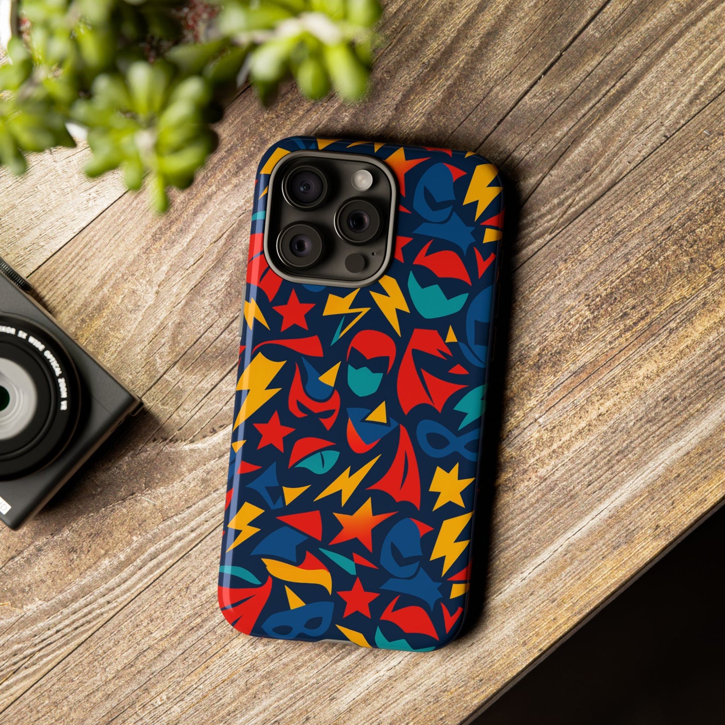 vibrant superhero protective phone case with 3d wrap design – stylish unisex protection for smartphones compatible with iphone 13, 14, 15 & 16 – all models including pro, pro max & plus
