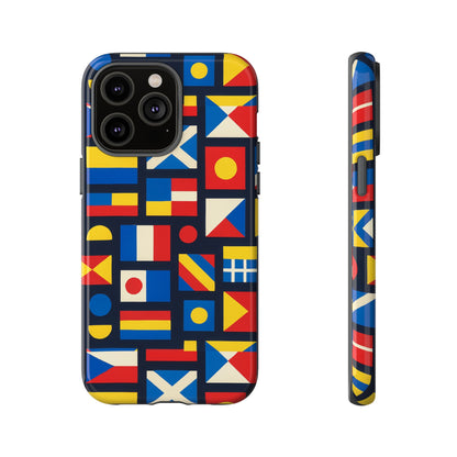 Multicolour Geometric Protective Phone Case for Smartphones, Stylish Protection and Unique Design, Compatible with iPhone 13, 14, 15 & 16 – all models including Pro, Pro Max & Plus