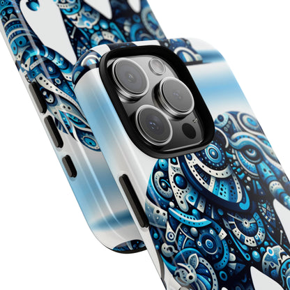 Blue Animal Create 4 3D Wrap Protective Phone Case for Smartphones with Vibrant Anime and Comic Inspired Design Durable Shock Absorption and UV Protection