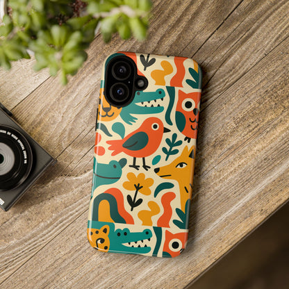 Vibrant Animal Print Protective Phone Case with 3D Wrap Design for Unique Style and Expression Compatible with iPhone 13, 14, 15 & 16 – all models including Pro, Pro Max & Plus