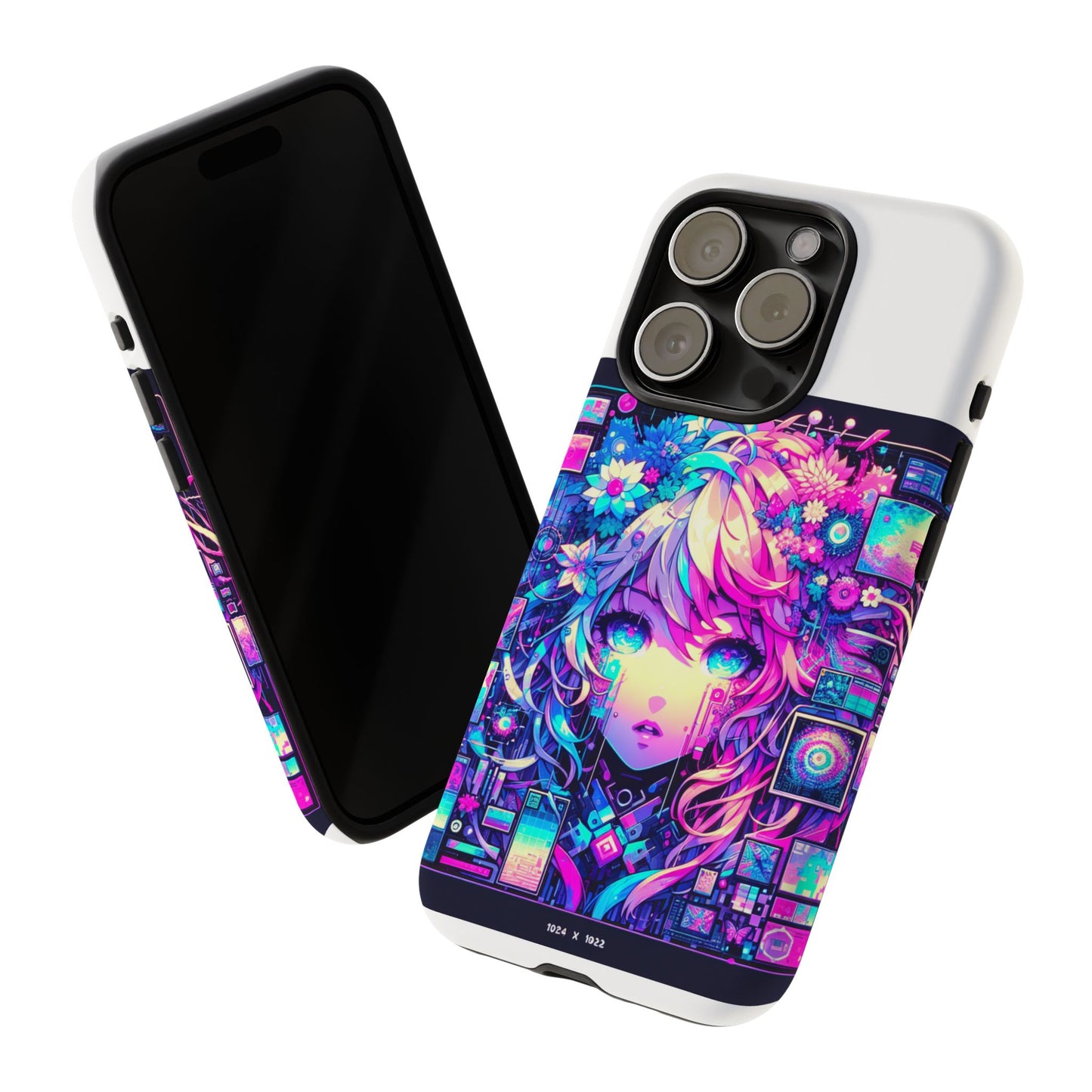 ai generated still slays protective phone case for anime lovers, vibrant 3d wrap design, durable shock absorption, uv protected, glossy or matte finish