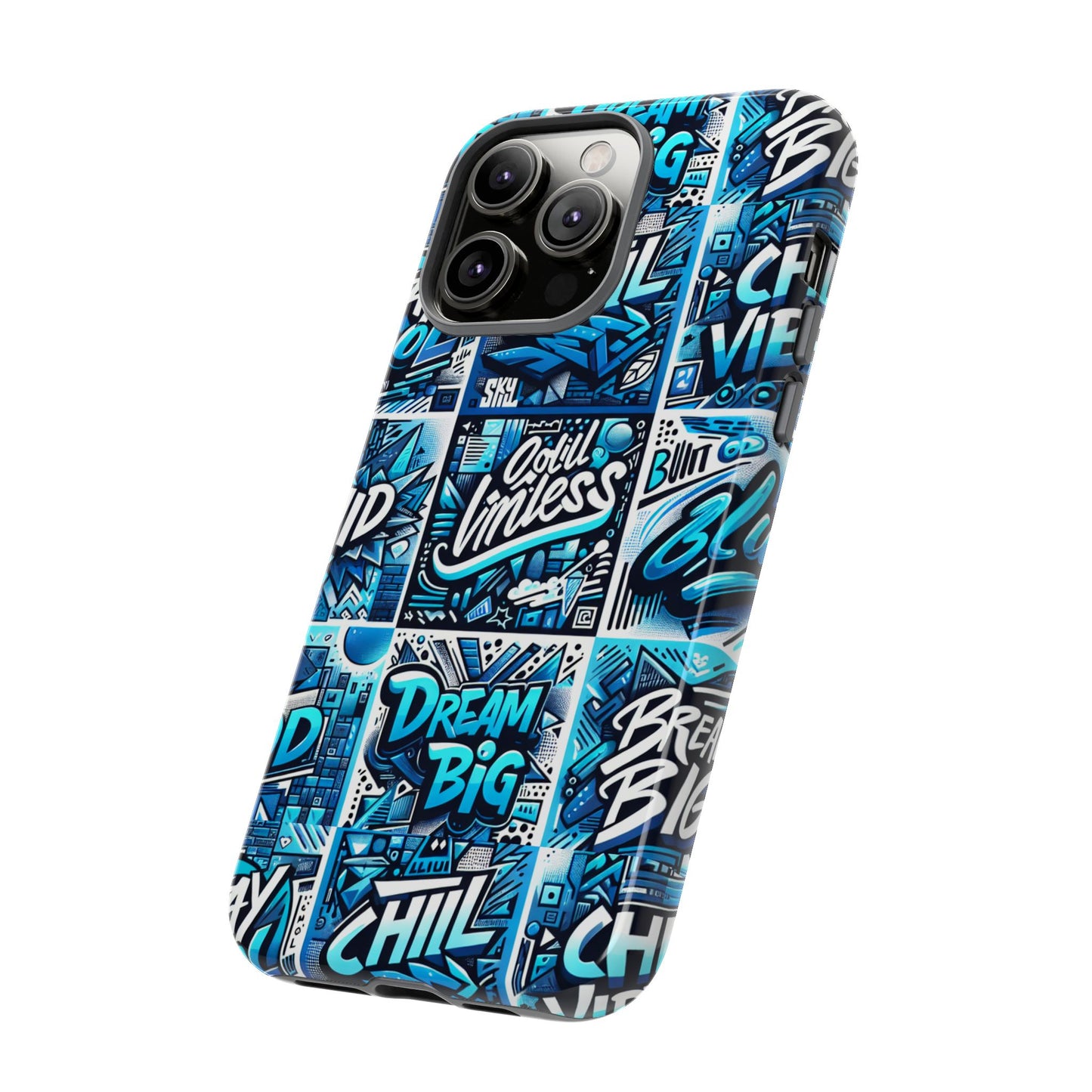 blue pattern image 27 phone case for mobile phones shockproof protective cover with 3d wrap design anime comic style for men women and teenagers