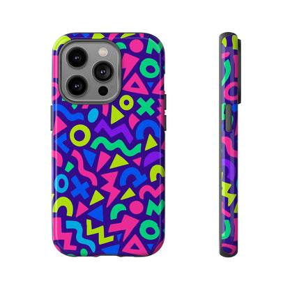 Vibrant Geometric 3D Wrap Protective Phone Case for Men and Women Stylish Accessory Compatible with iPhone 13, 14, 15 & 16 – all models including Pro, Pro Max & Plus